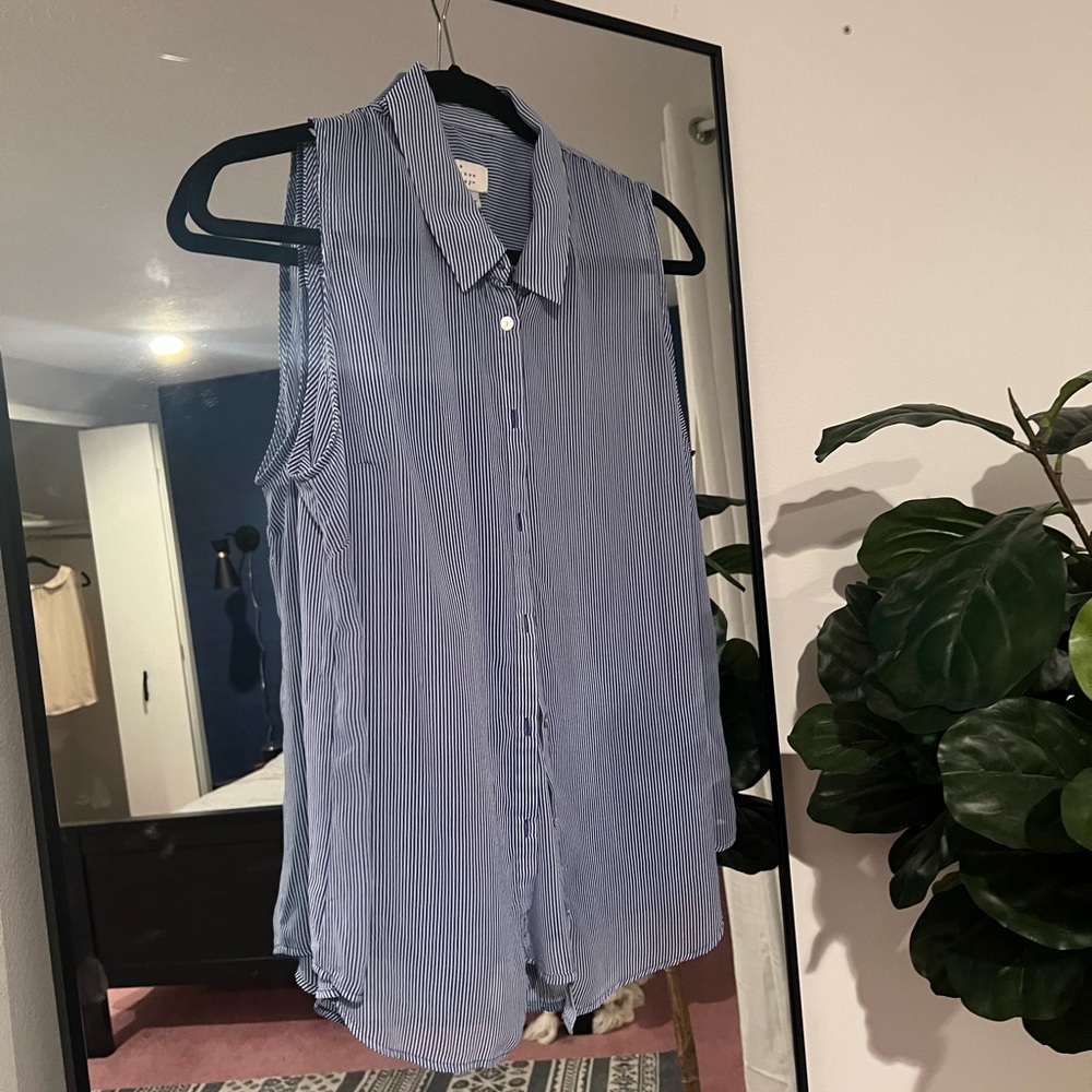 Striped business casual top
